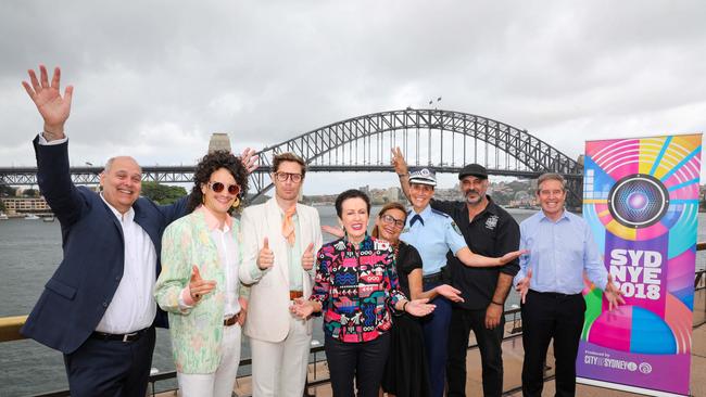 The ABC’s Michael Carrington (far left) with Sydney Lord Mayor Clover Moore and others.