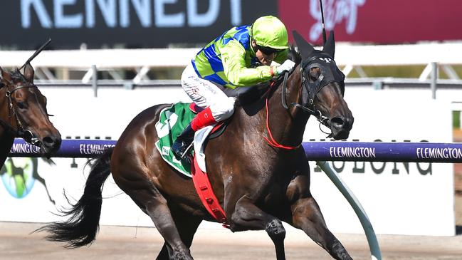 Barb Raider is a query on a heavy track. Picture: Racing Photos via Getty Images