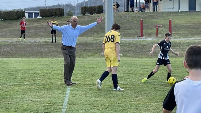 Nigel Dalton announced a $800k funding commitment to the Mackay Football Park on October 10, 2024. Photo: Fergus Gregg