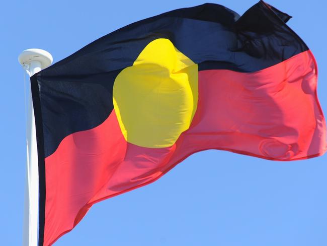 NAIDOC flag raising and awards ceremony at the Fraser Coast Cultural Centre in Hervey Bay - the Aboriginal flag.Photo: Alistair Brightman / Fraser Coast Chronicle