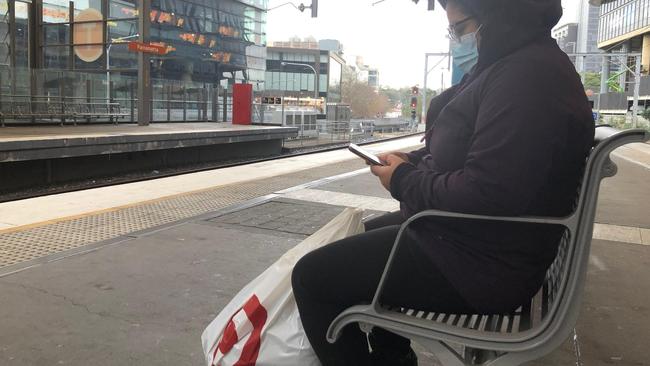 Parramatta train station in the early afternoon.