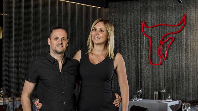 Moo Moo The Wine Bar + Grill owners Steven Adams and Autumn Adams are popular longtime operators of Gold Coast and Brisbane restaurants including award-winning Moo Moo in Broadbeach. Picture: Jerad Williams