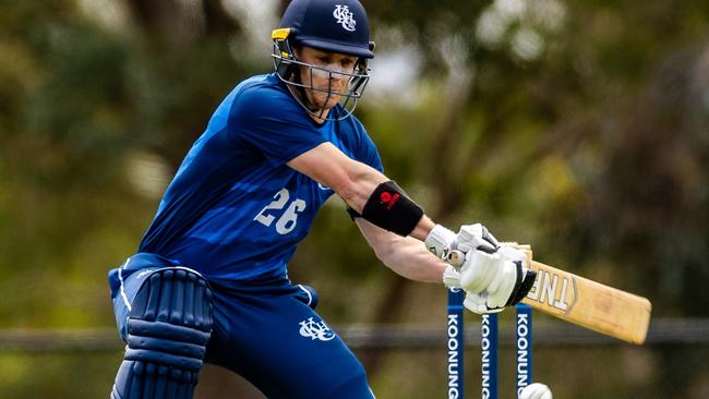 Koonung Heights’ Andrew Chalkley is one of a host of players set to shape the BHRDCA’s Ray McIntosh Shield season. Picture: Field of View Photography