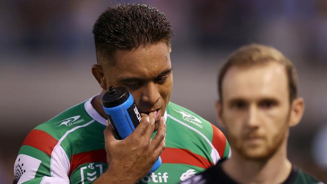 Tevita Tatola of the Rabbitohs has an MCL injury. Picture: