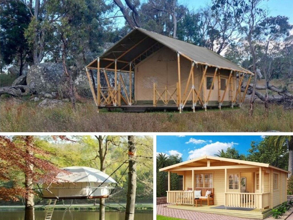 Glamping tents, cabin and treehouse short-term accommodation to go ahead at Cottonvale. Photos: Southern Downs Regional Council