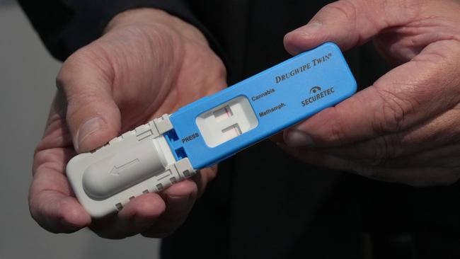 Drivers and riders will be tested for cocaine from early next year, under new measures using a kit similar to the current one used to detect cannabis. Picture: Dean Martin