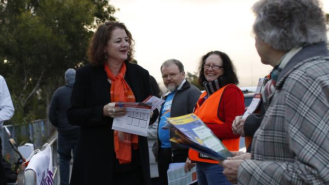 LONG ROAD: Andrea Broadfoot prepares to cast her ballot in Port Lincoln. Picture: ROB LANG