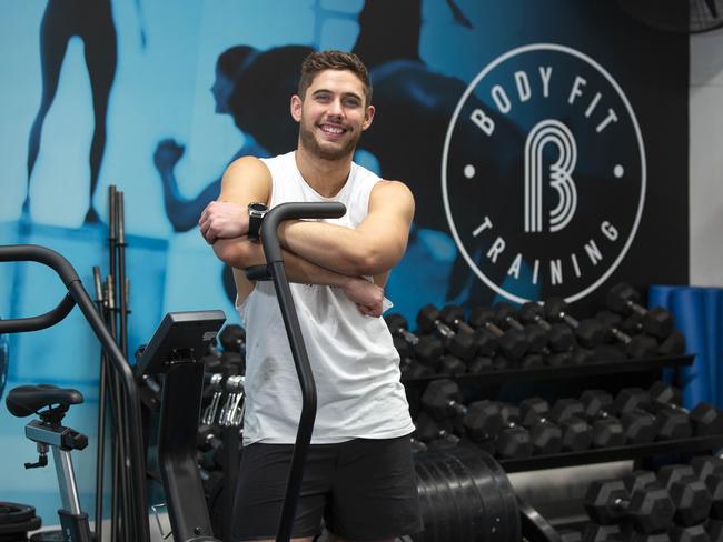 Personal trainer Travis Randle, from Body Fit Training, rated number 1 in Melbourne’s south. Picture: Simon Baker.