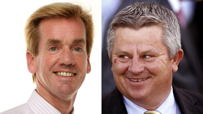 The Daily Telegraph's Ray Thomas (left) and Sky Thoroughbred Central's Ron Dufficy.