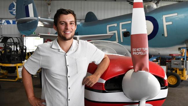 Nicholas McKerrow, 24, is a colour blind pilot who just passed his exams. Picture: Patrick Woods.