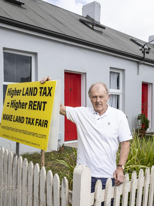 Rob Rex is among a growing number of rental and shack owners who are putting pressure on the state government to overhaul Tasmania's land tax system.