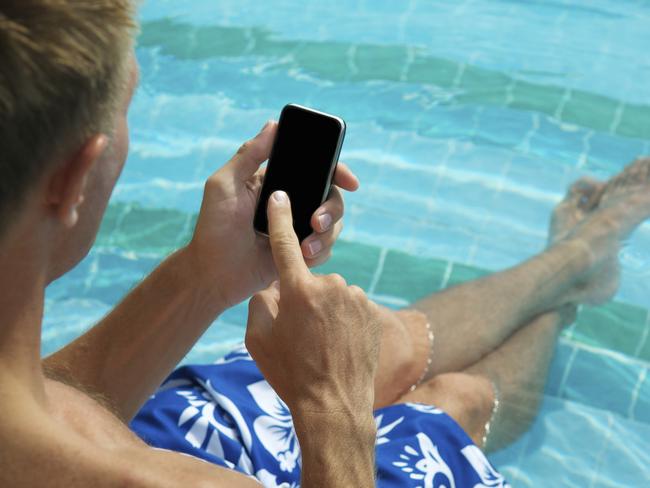 Mobile phone on holidays. For Escape travel story about travel sim cards. Picture: Supplied