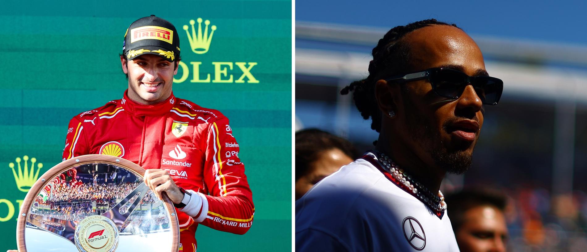 Carlos Sainz and Lewis Hamilton
