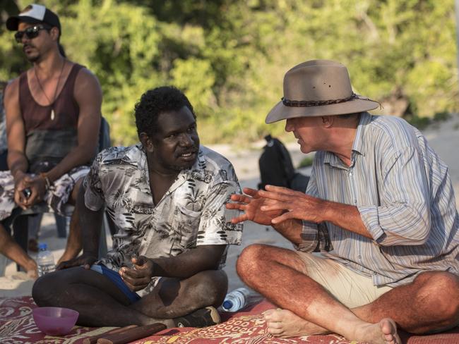 The two men have several discussions on Aboriginal culture. Picture: David Dare Parker