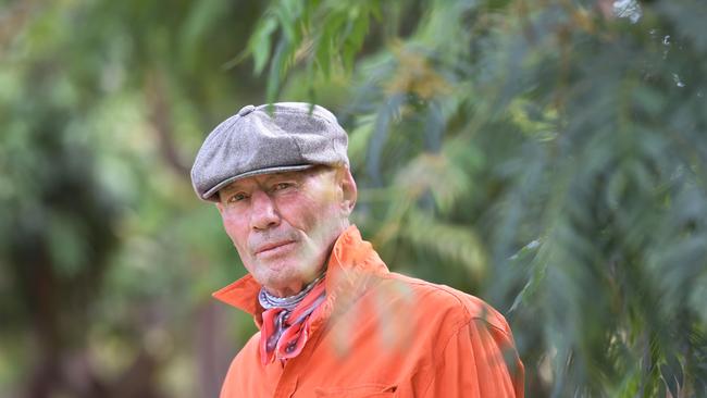 Hawthorn legend Don Scott had the microphone taken away from him on Tuesday night. Picture: Nicki Connolly