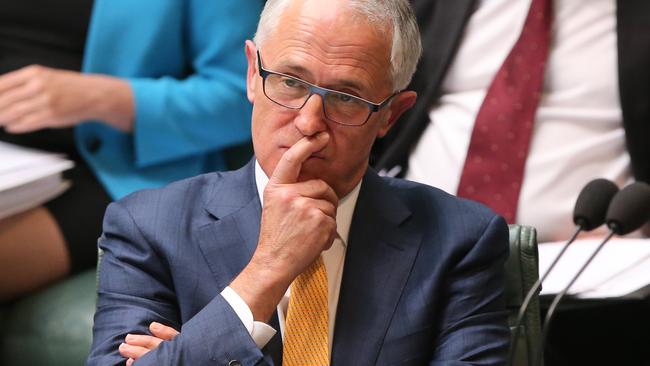 PM Malcolm Turnbull during Question Time in the House of Representatives Chamber, Parliament House in Canberra.