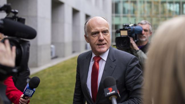 Conservative powerbroker, Tasmanian Liberal senator Eric Abetz, at Parliament House in Canberra. Picture by Sean Davey.