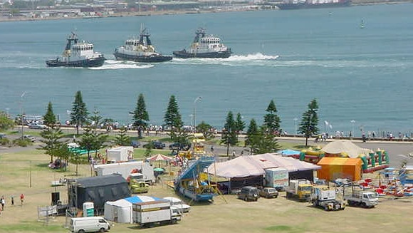 Newcastle foreshore for New Year's Eve festival. Picture: Newcastle Council.