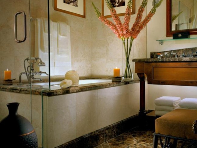 This bath comes with a playlist, exfoliator and herbal teas. Picture: Four Seasons Hotel Chicago