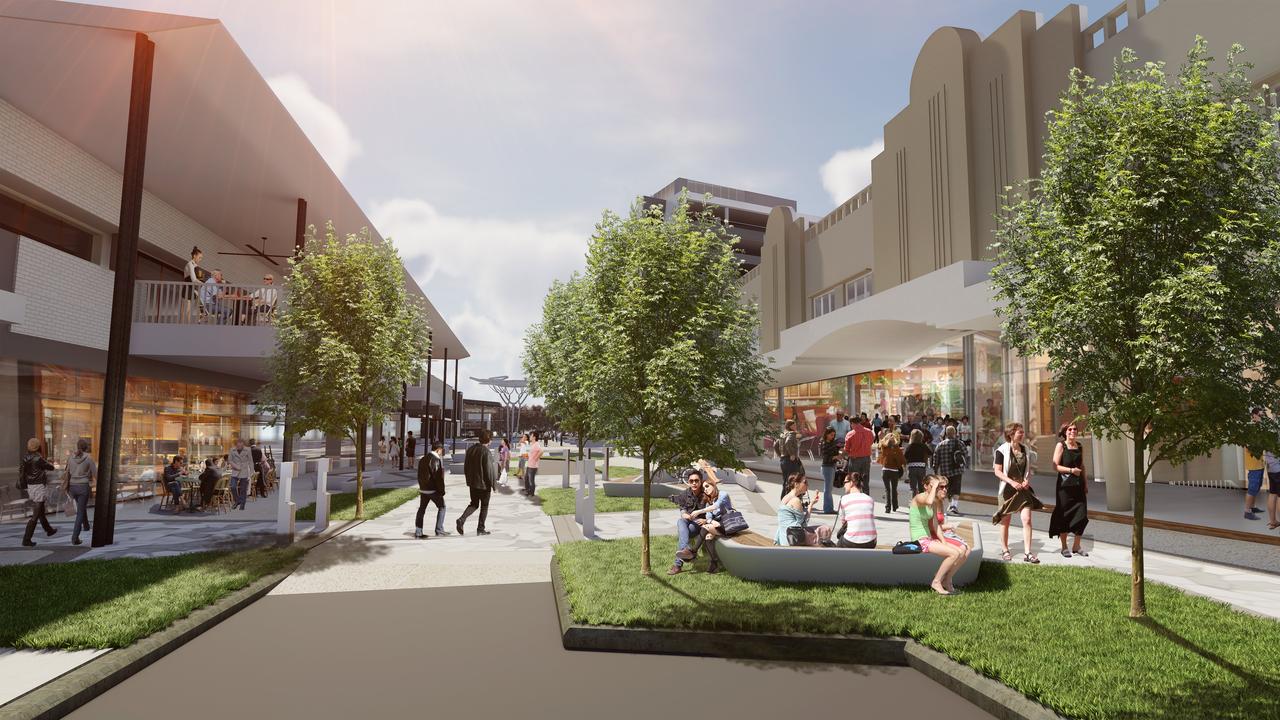 An artist’s impression of Nicholas St, Ipswich upon completion of the CBD upgrades. Picture: File