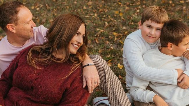 Radio host and former Home and Away star Christie Hayes shares her pregnancy news on social media. Picture: Instagram/@justincoombespearce