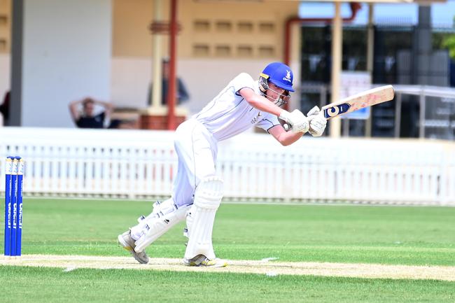 Churchie batsman Daniel Desmet GPS First XI cricket between Churchie and Brisbane Grammar School. Saturday January 27, 2024. Picture, John Gass