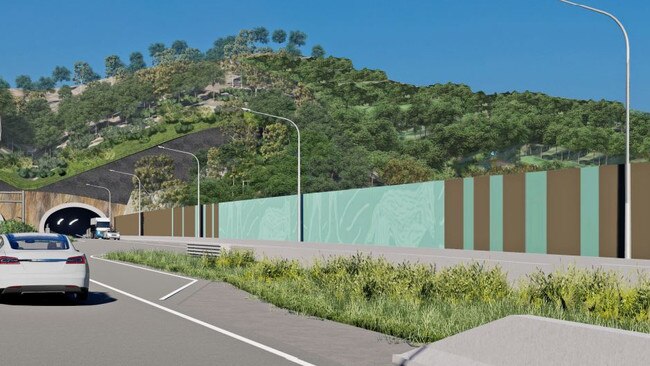 Artist's impression of the Shephard's Lane tunnel art wall.