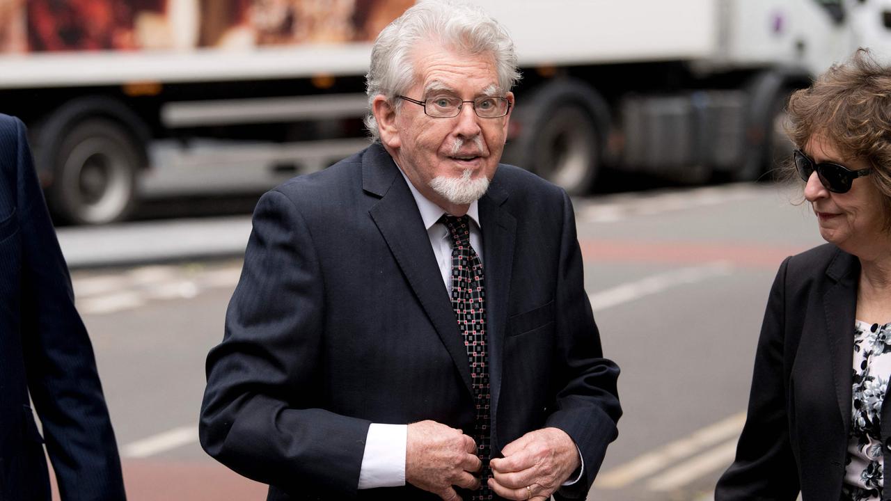 Rolf Harris outside Southwark Crown Court in London on May 22, 2017. Picture: AFP