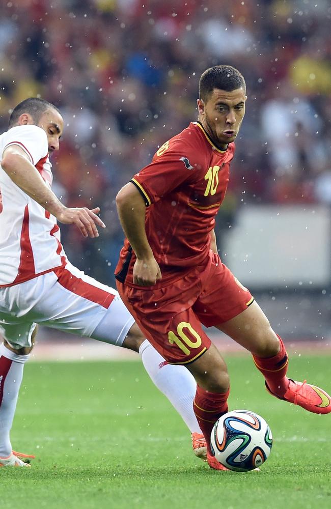 Belgium and Chelsea star Eden Hazard on the ball.