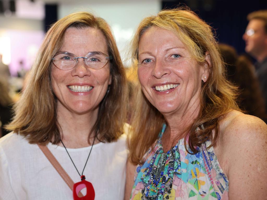 Michelle Sheard and Diana Gillies at the Storyfest – Boost Your Business – luncheon at Bond University. Picture, Portia Large.