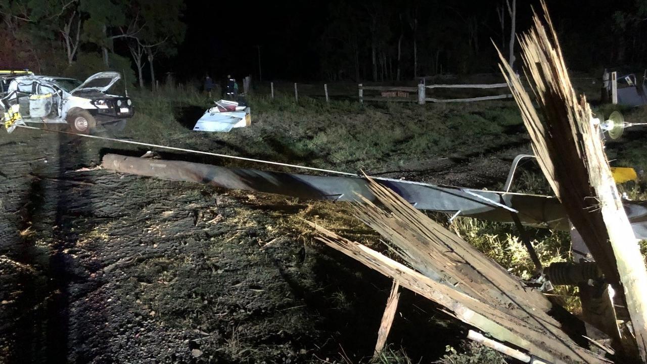 Man flown to hospital after ‘obliterating’ power pole