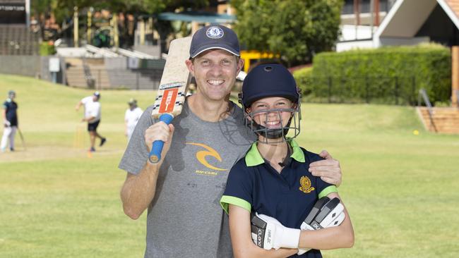 Roger Lawson with his daughter Alys Lawson. Saturday November 28, 2020. Picture: Renae Droop