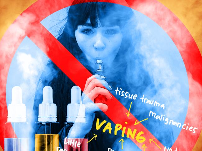 Kellie Sloan Opinion column artwork. Increased use of vapes and e-cigarettes in our youth is spawning a new epidemic of nicotine addiction.