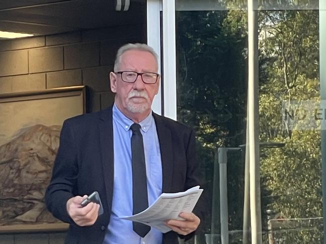 Truckie Mr Sankey leaving court after a previous appearance. Picture: NewsLocal
