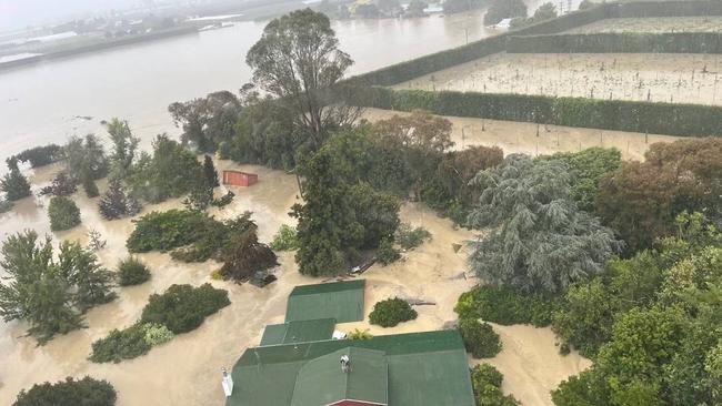 The town of Esk was inundated by floodwaters. Picture: Hawkes Bay Civil Defence.