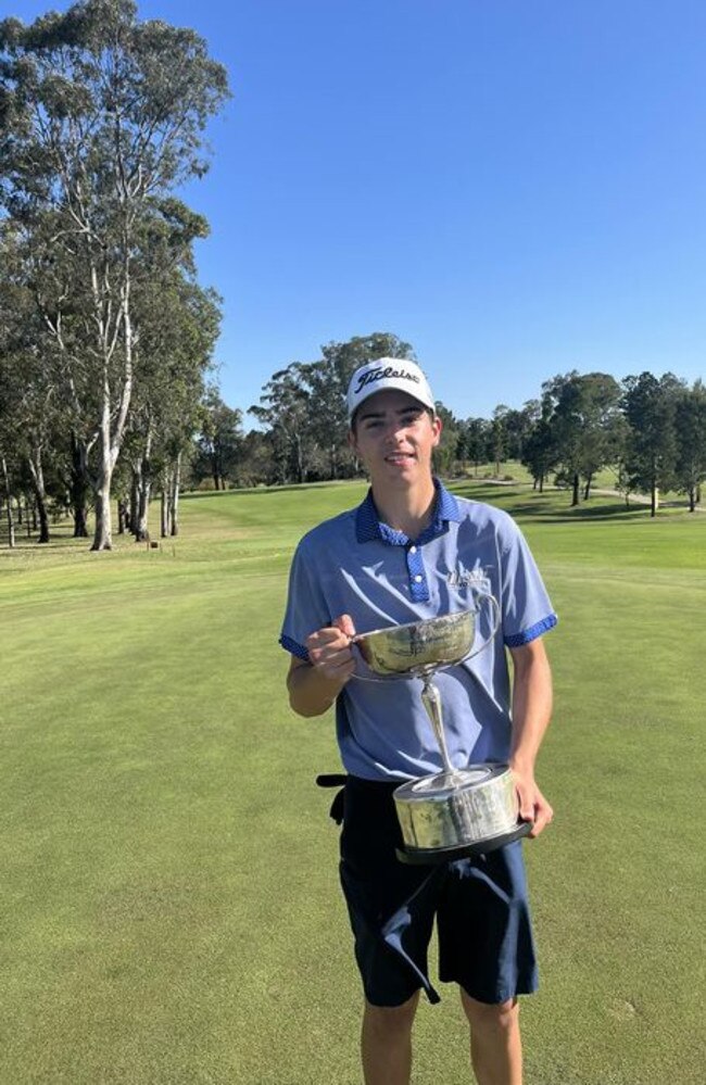 Queensland golfer Campbell Kerr after winning the Club Championship. Picture – Facebook/Brisbane Golf Club.