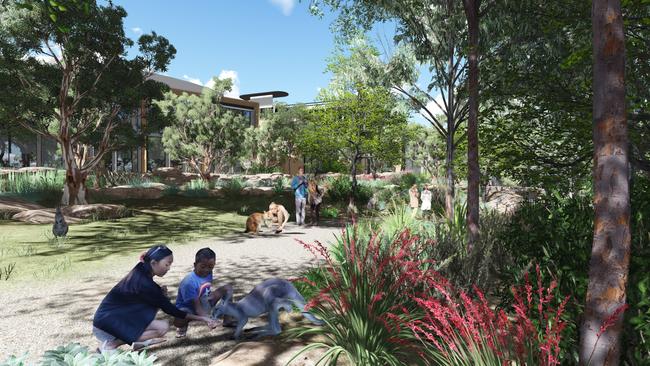 An artist’s impression of Taronga Zoo's new Taronga Wildlife Retreat proposal.