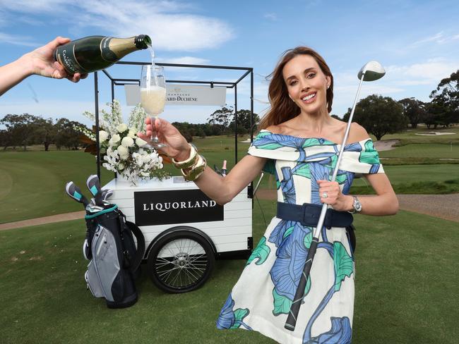 Bec Judd promoting the Australian Masters new The 19th Fan Experience at Kington Heath Golf Club.                       Picture: David Caird