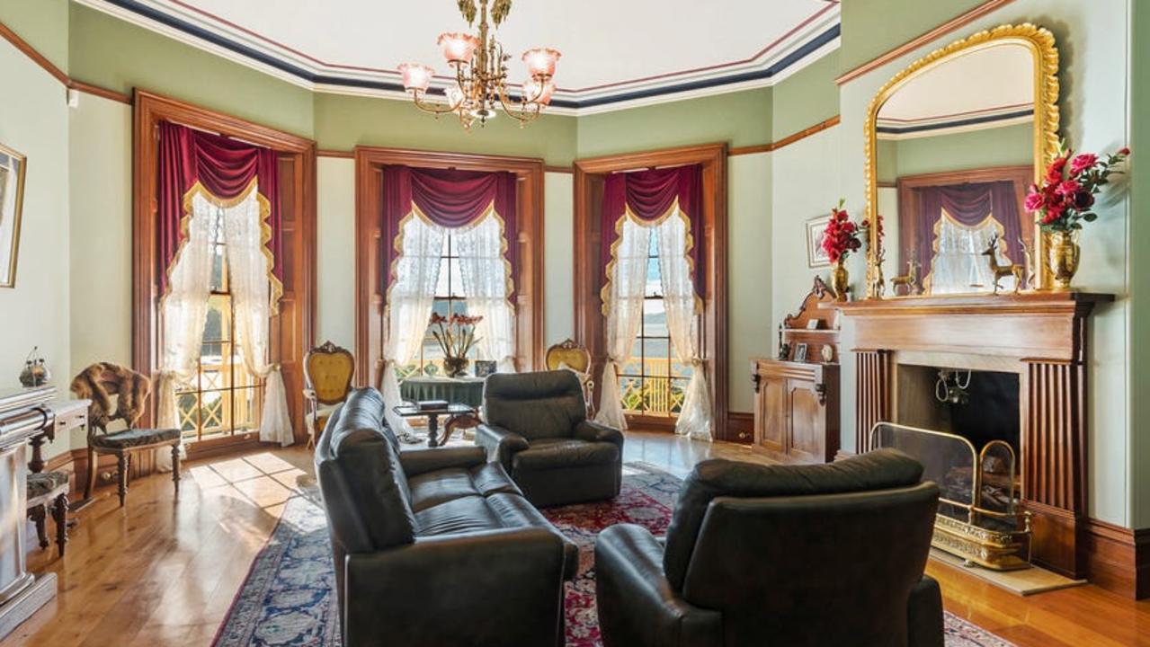 The fireplace at 82 Ferry Road, Kettering in Hobart is crying out for some yuletide stockings