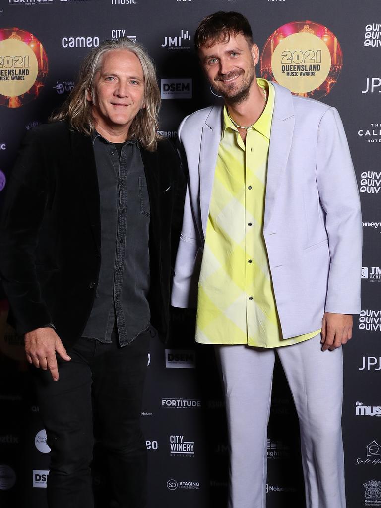 Ian Haug and Konstantin Kersting, 2021 Queensland Music Awards, Fortitude Valley, Brisbane. Photographer: Liam Kidston.