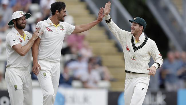 Mitchell Starc proved a handful for the Worcestershire batsmen.