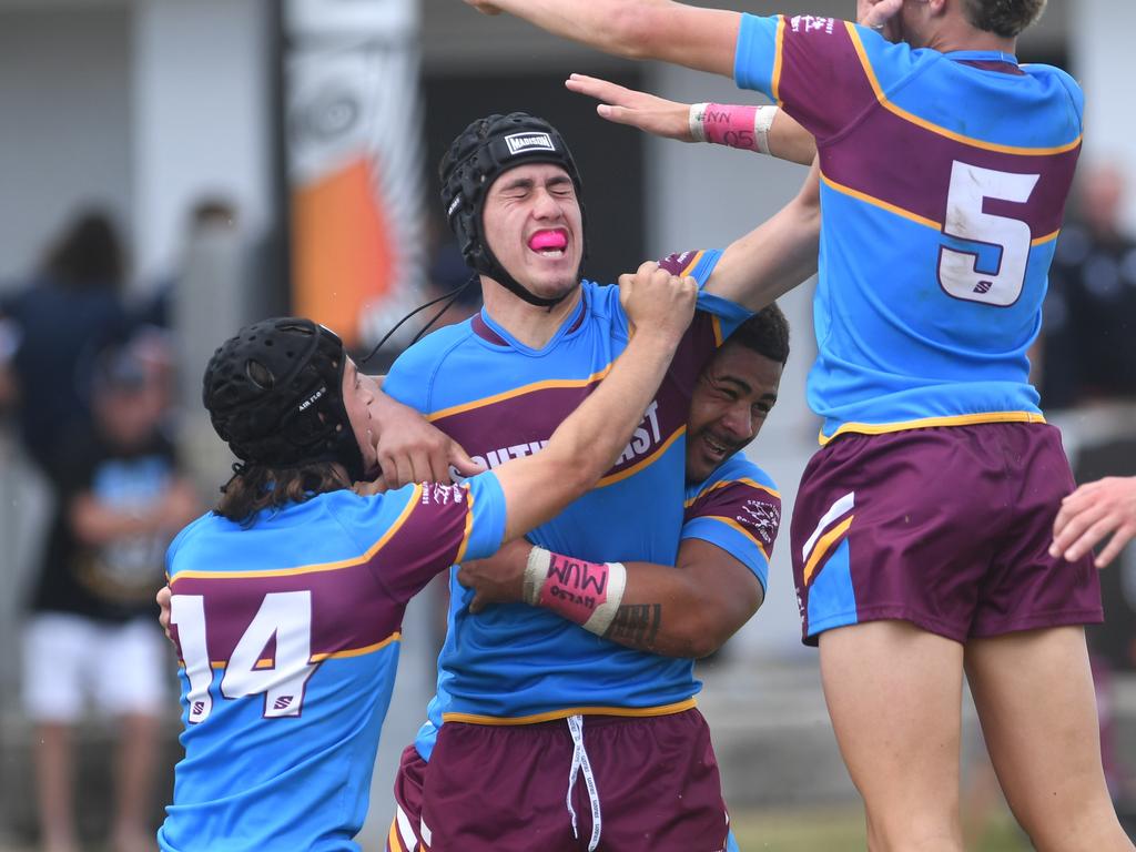 Keebra Park halfback Ryder Williams continued his impressive month of football with a strong showing against Caloundra State High. Picture: Evan Morgan