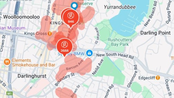 Ausgrid power outage at Potts Point. Picture: Ausgrid