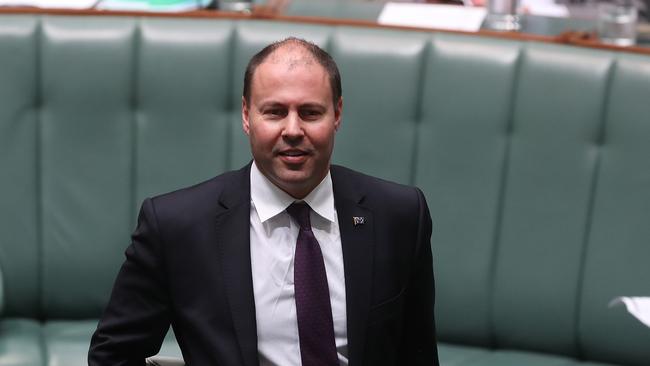 Treasurer Josh Frydenberg in Question Time in the House of Representatives Chamber at Parliament House in Canberra. Picture Kym Smith