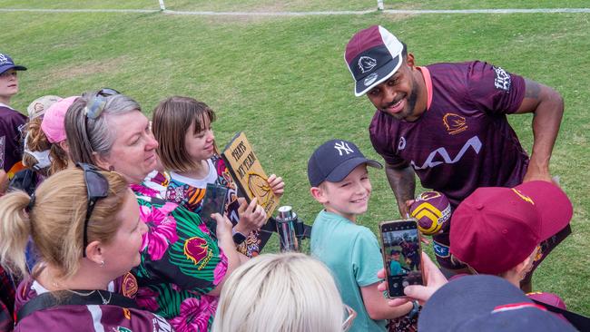 Brisbane Broncos training and fan day at Red Hill ahead of the Grand Final this weekend against Penrith.