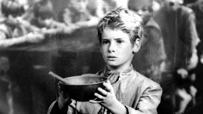 Mark Lester in a scene from the much-loved musical version of Oliver Twist from 1968.