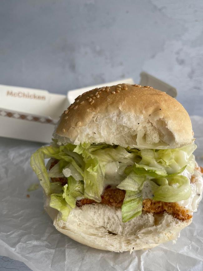 Lucinda Porcelli's fakeaway McChicken: Picture: Supplied