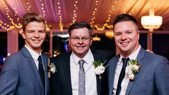 Colin Heapy (left) and his father Brian and brother Greg. Pictures: Supplied by the family