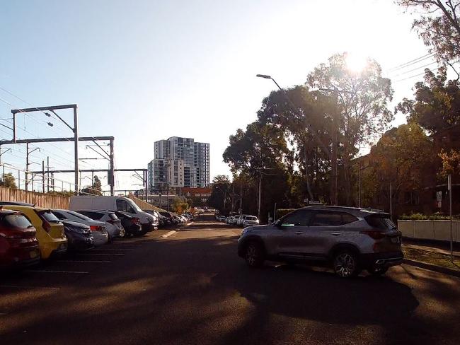The driver doing an odd manoeuvre near the local train station. Picture: Andrew Backhouse