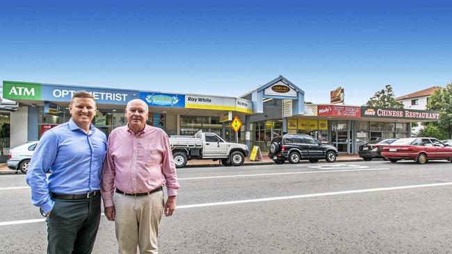 Brendan Robins and Peter Ward at 62 Landsborough Pde, Golden Beach.